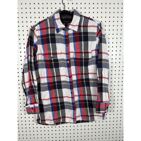 Current Elliot x Barneys New York button down flannel shirt size 1 size M - Picture 1 of 6